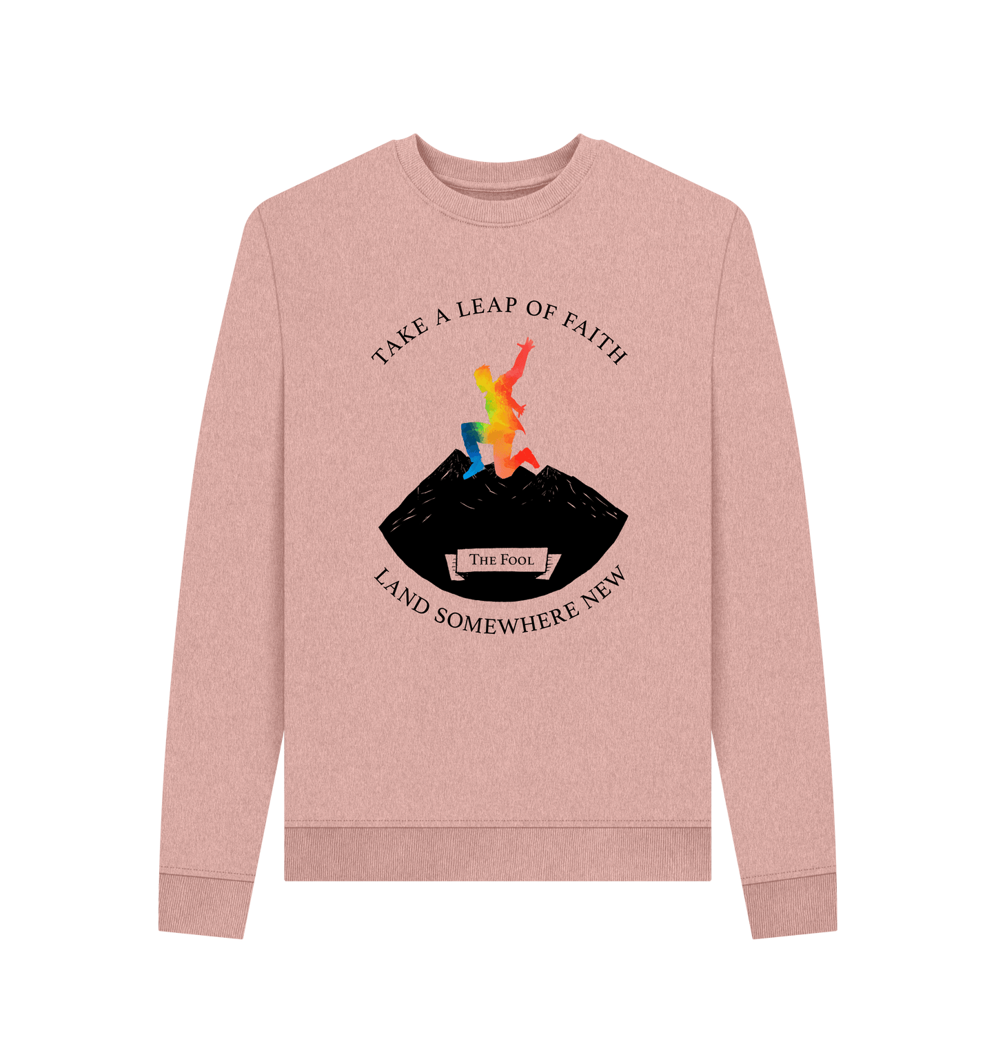 Sunset Pink Recycled Printed Sweater Front