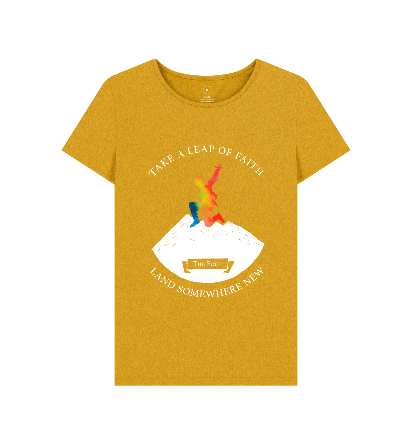 Sunflower Yellow Recycled Printed T-Shirt Front