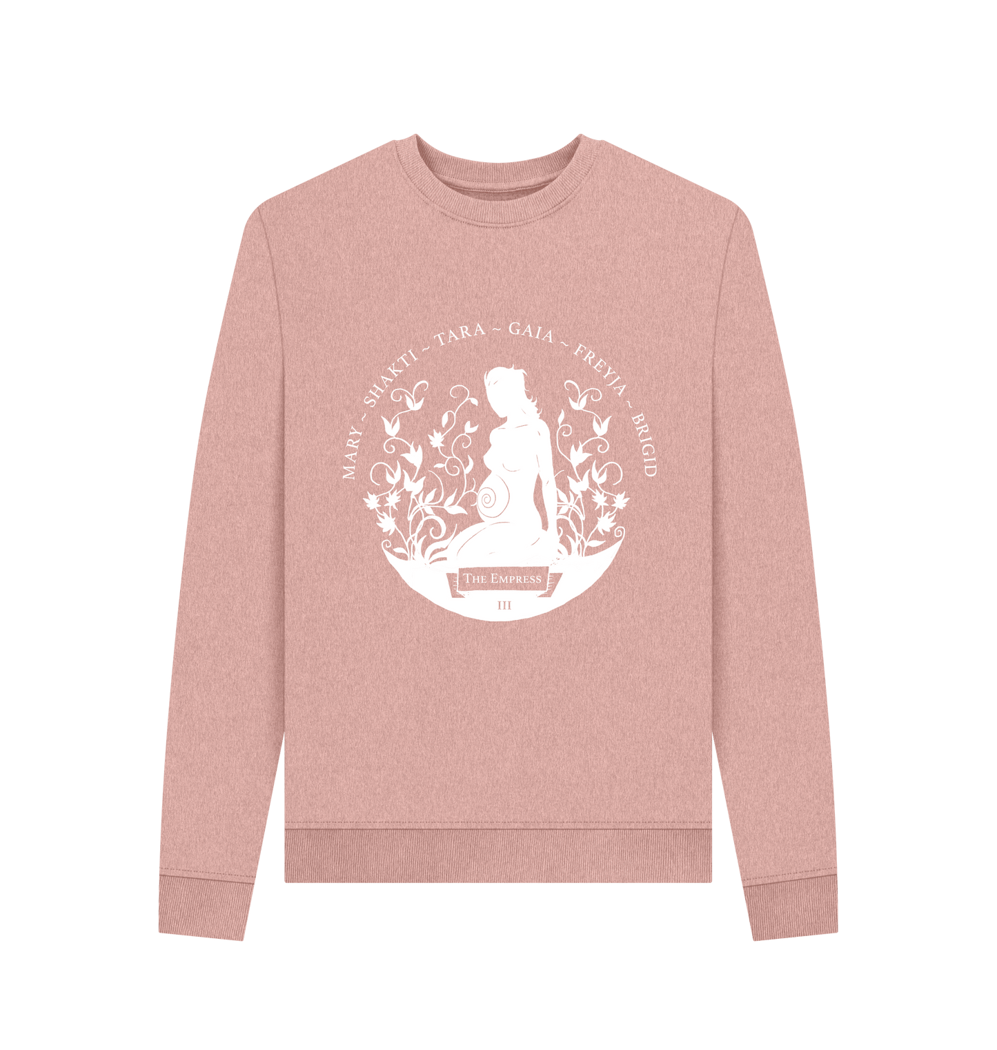 Sunset Pink Recycled Printed Sweater Front