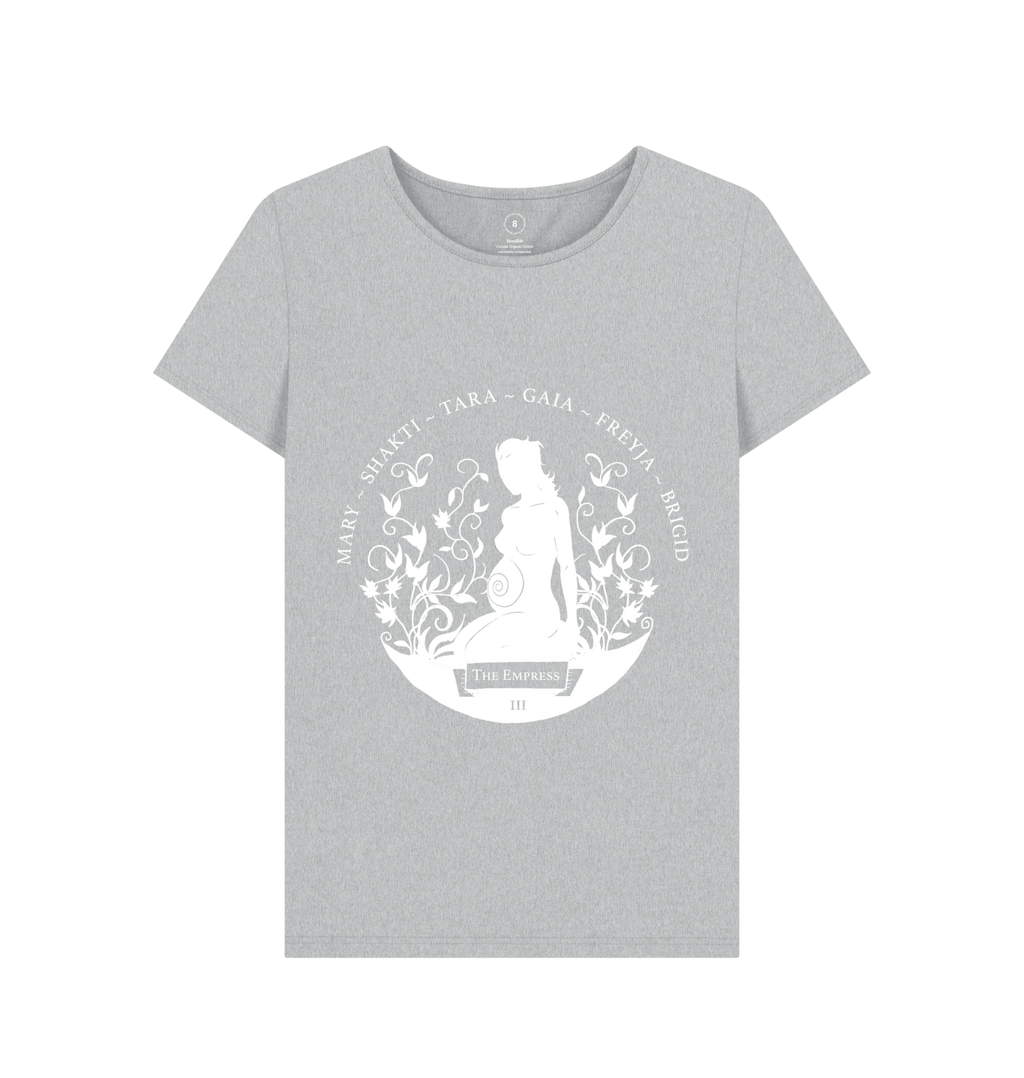 Grey Recycled Printed T-Shirt Front