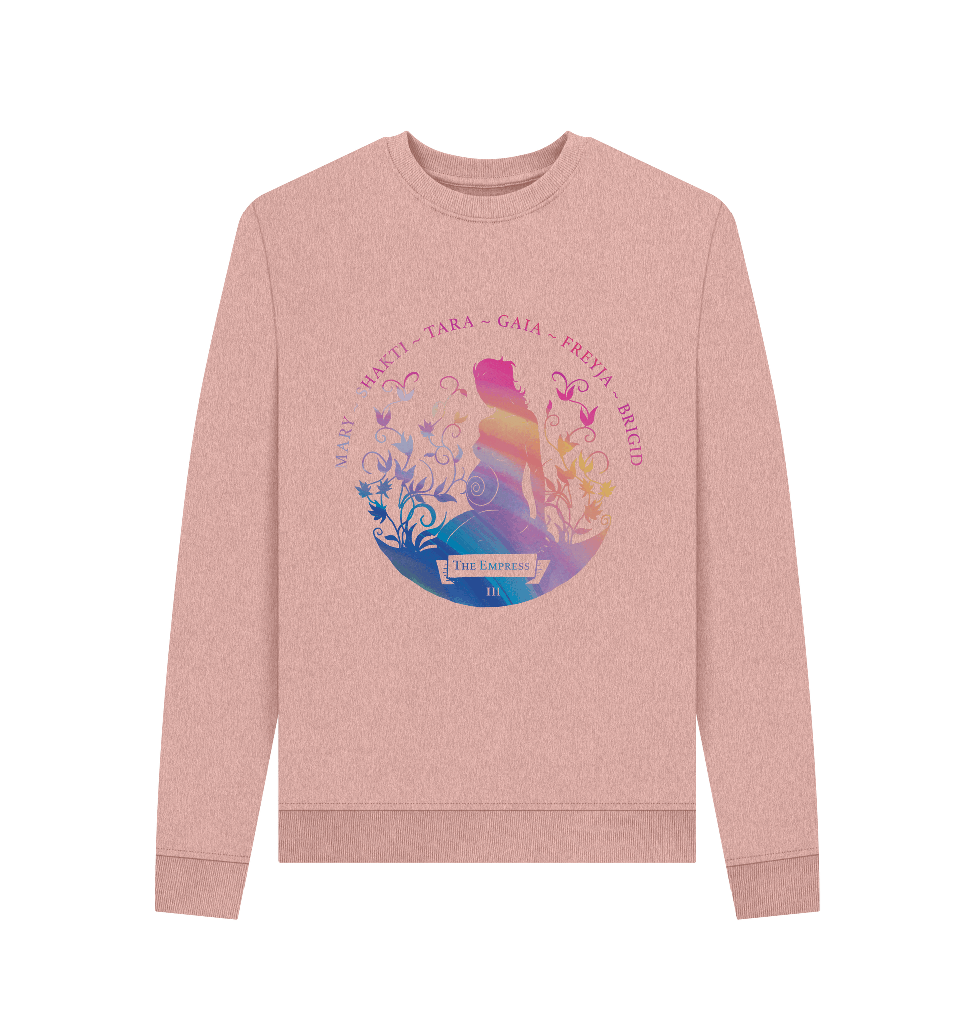 Sunset Pink Recycled Printed Sweater Front