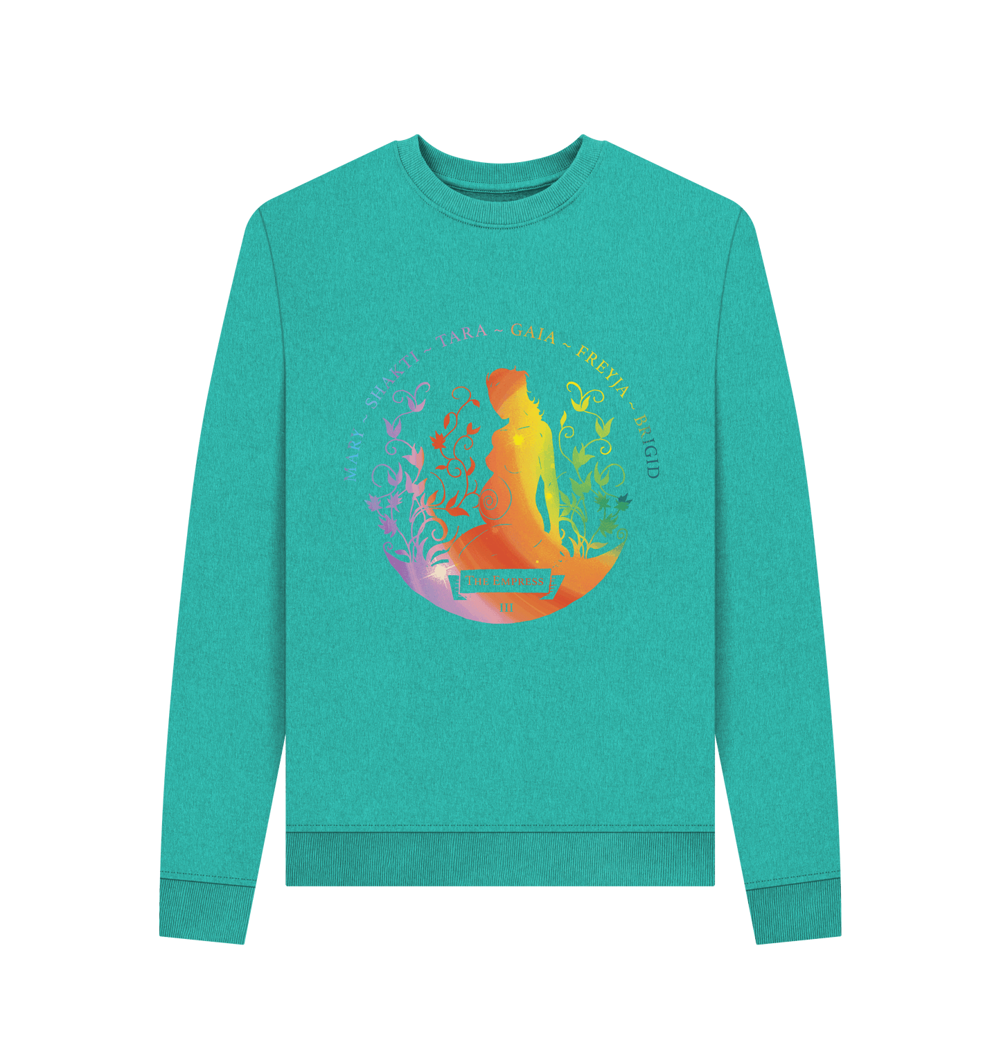Seagrass Green Recycled Printed Sweater Front