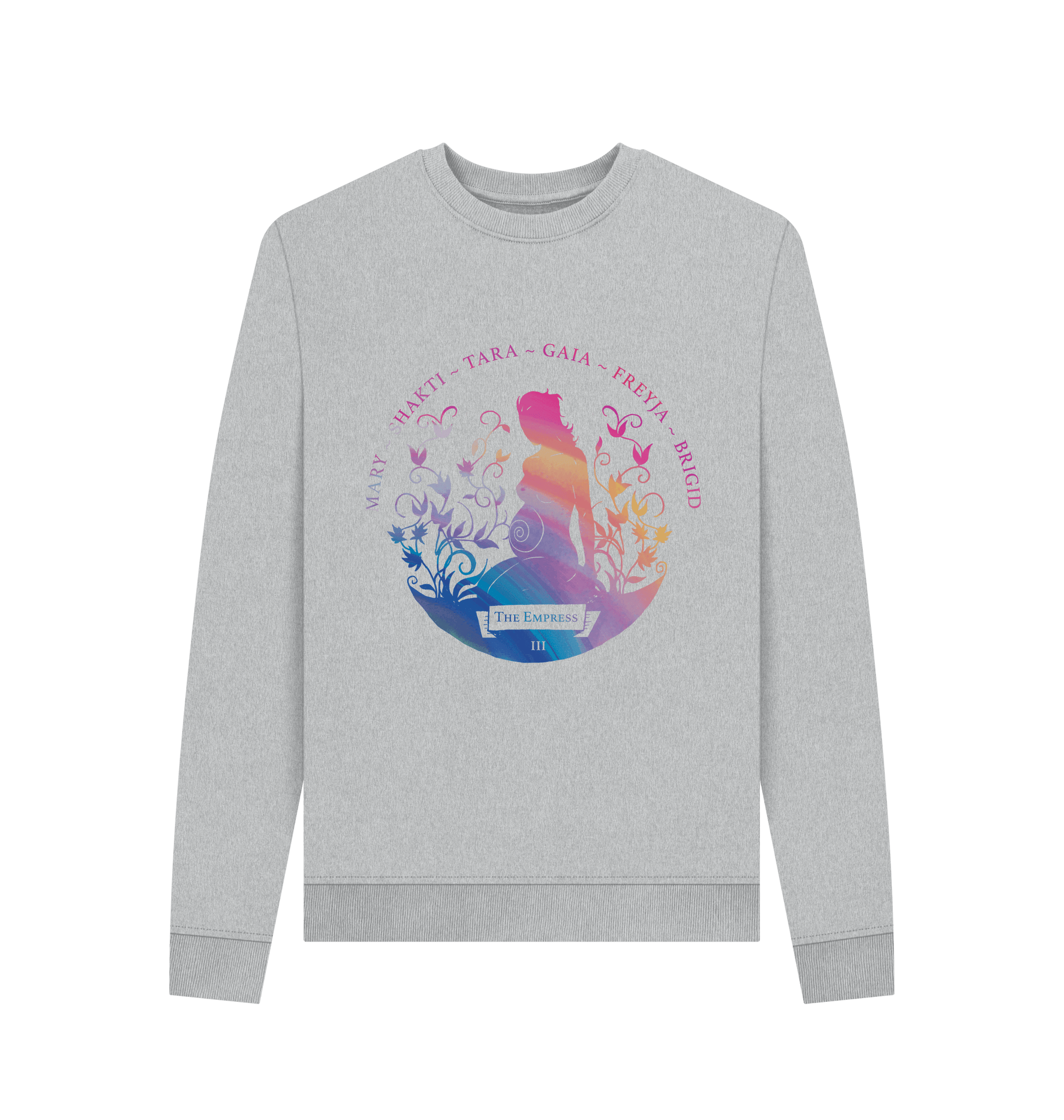 Grey Recycled Printed Sweater Front