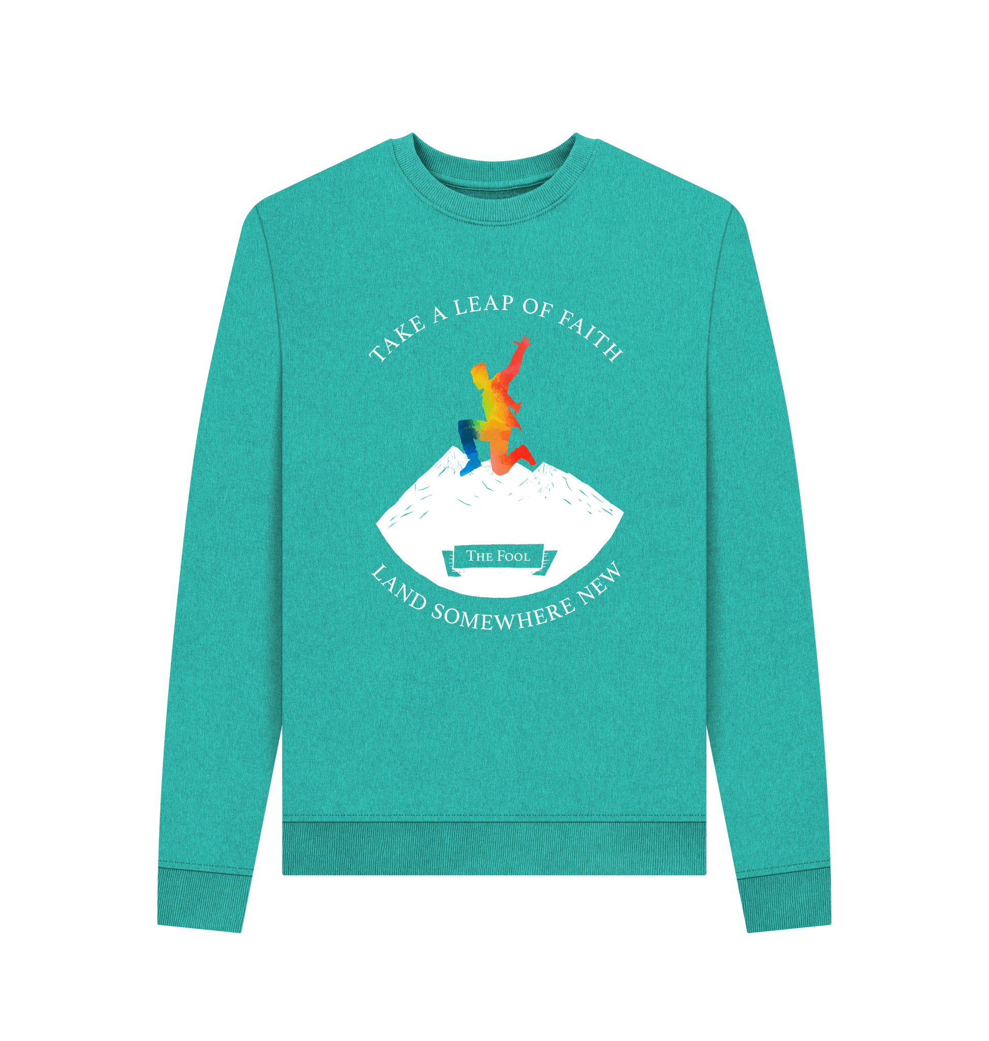Seagrass Green Recycled Printed Sweater Front