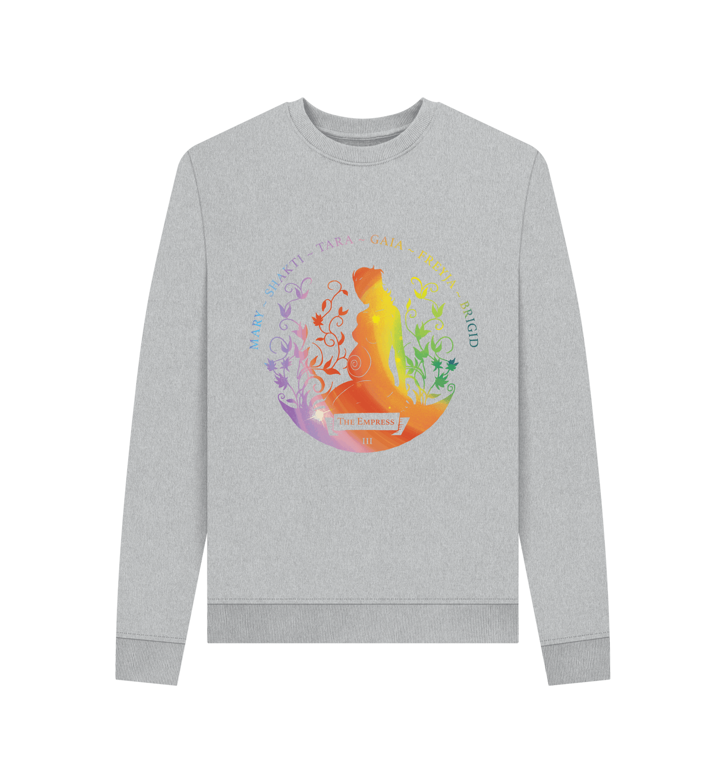 Grey Recycled Printed Sweater Front