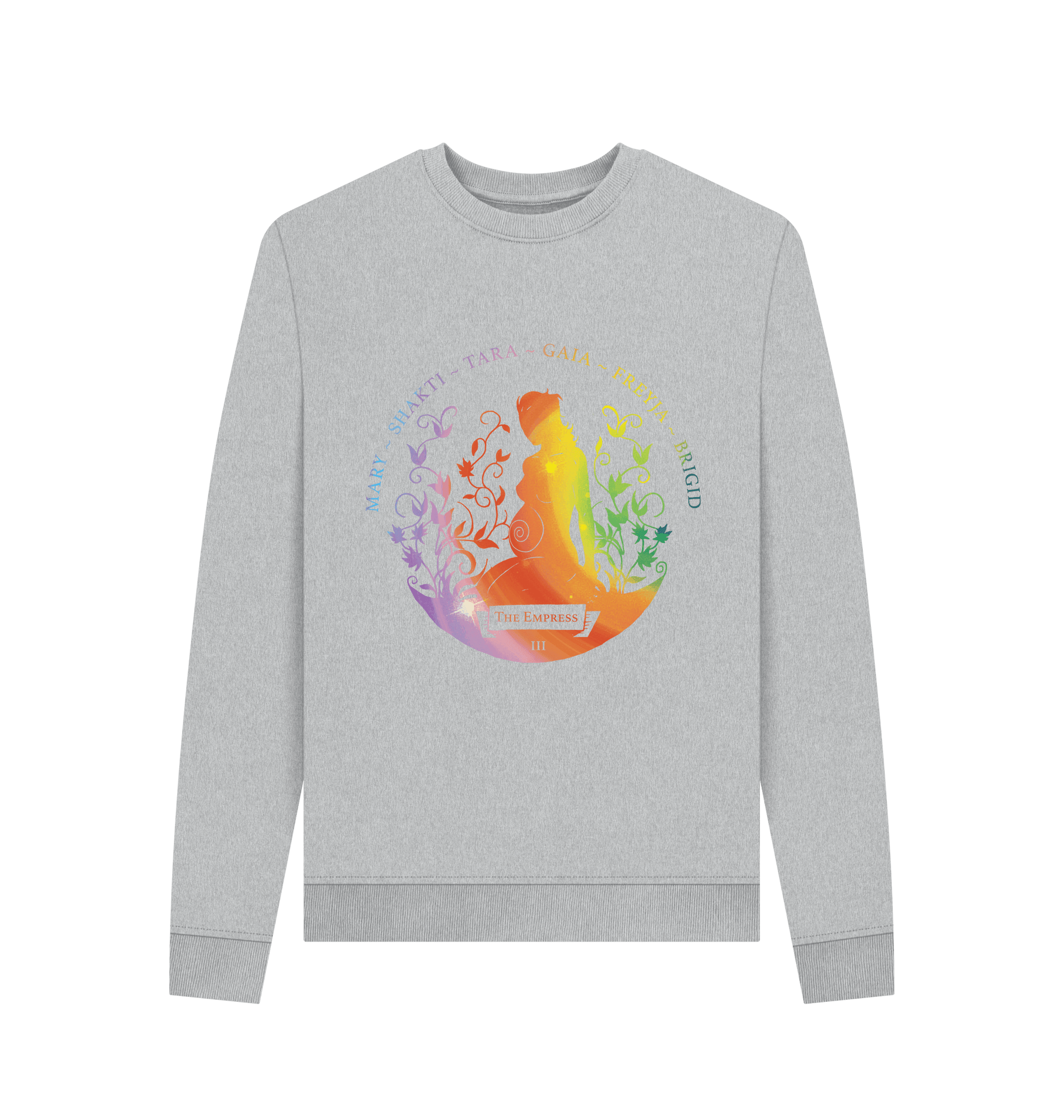 Grey Recycled Printed Sweater Front