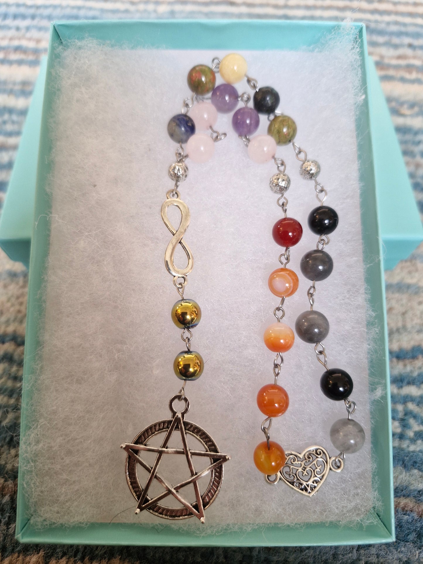 Tarot Major Arcana Mandala Beads – Handmade Gemstone Rosary