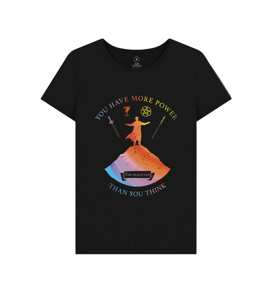 Black Recycled Printed T-Shirt Front