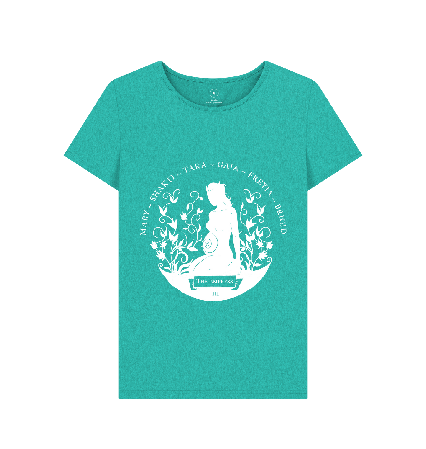 Seagrass Green Recycled Printed T-Shirt Front