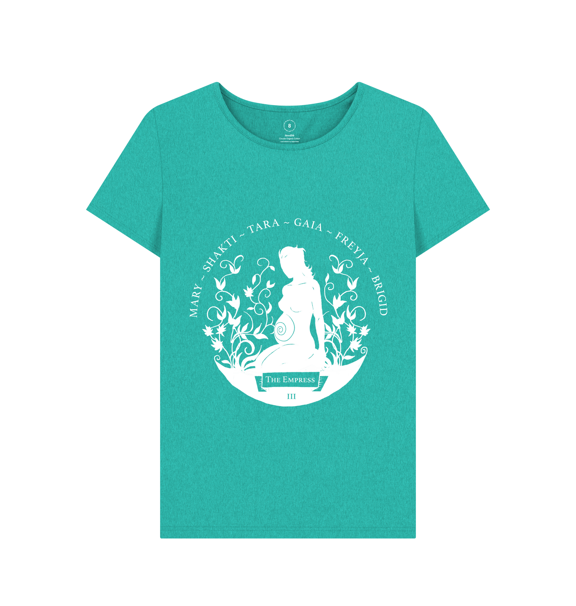 Seagrass Green Recycled Printed T-Shirt Front