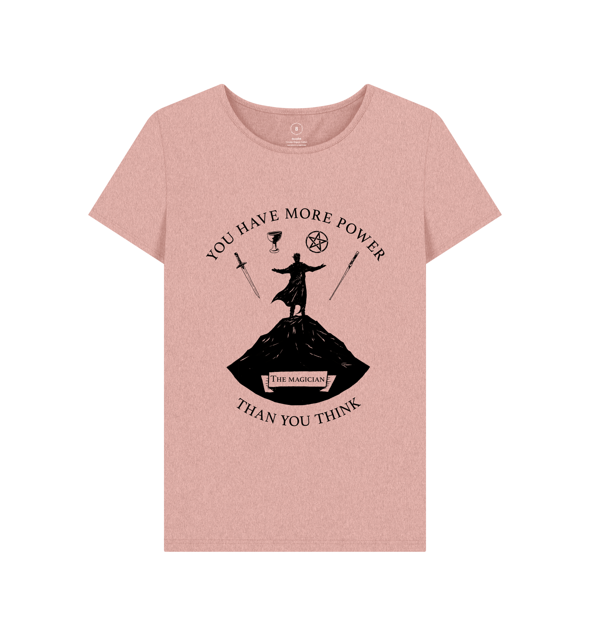 Sunset Pink Recycled Printed T-Shirt Front
