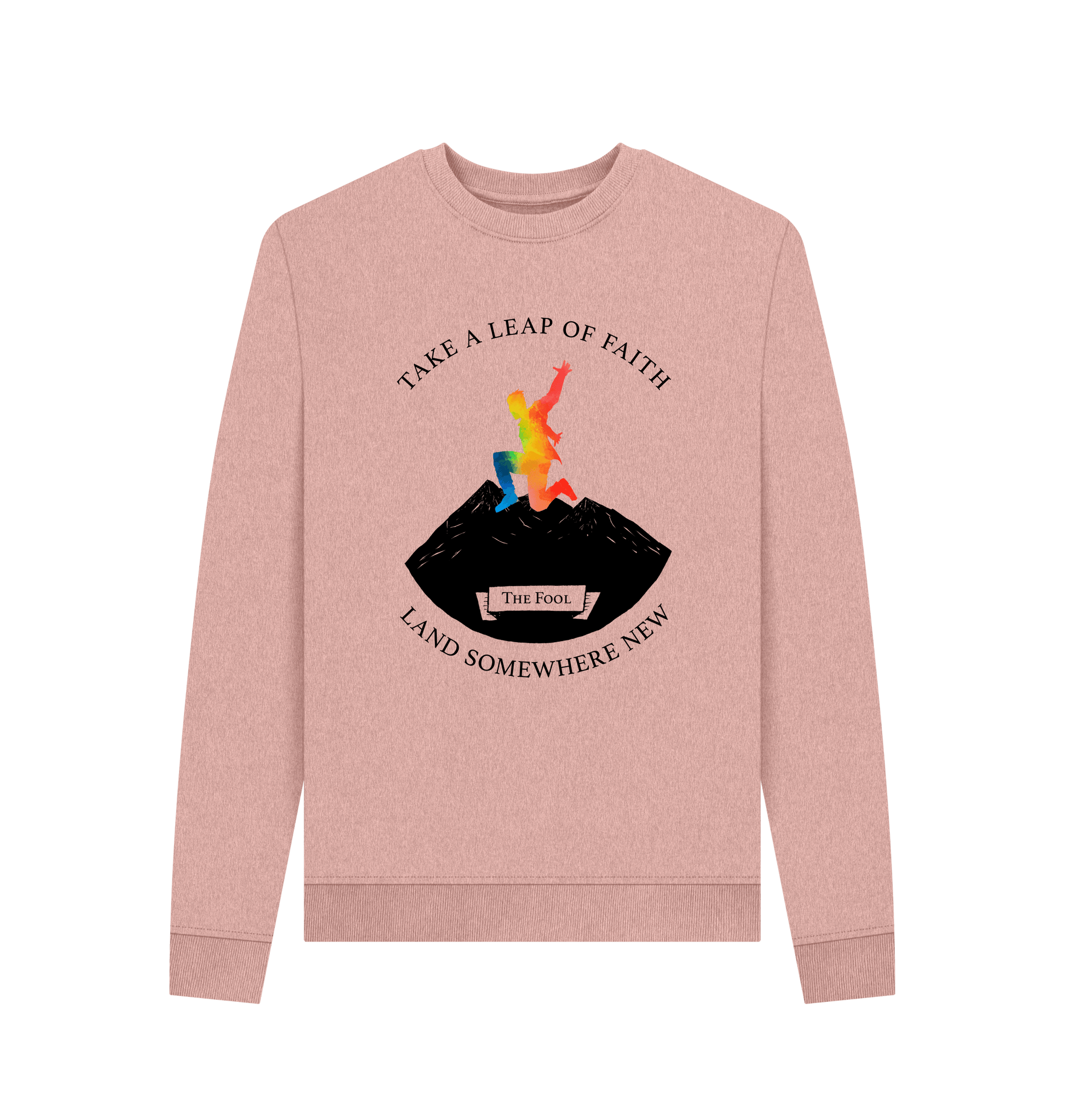 Sunset Pink Recycled Printed Sweater Front