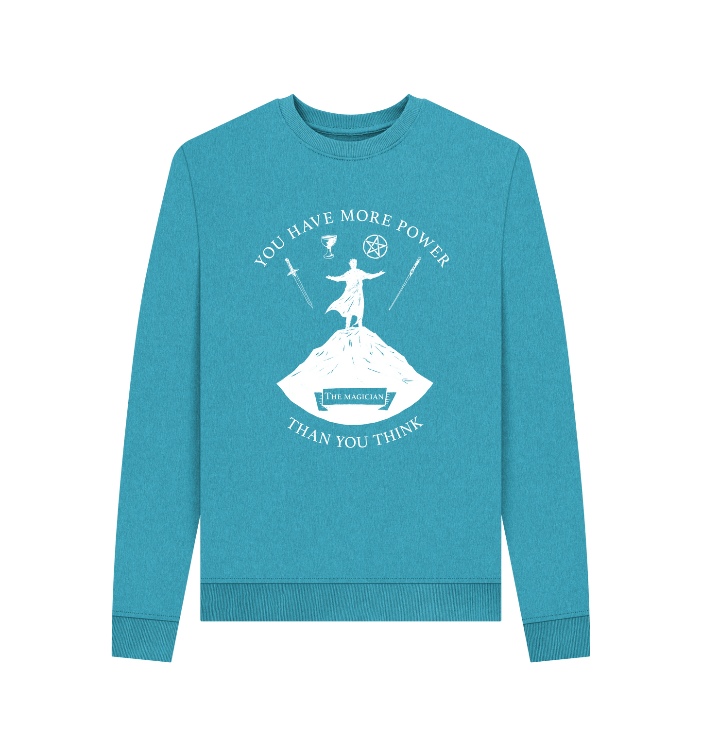 Ocean Blue Recycled Printed Sweater Front
