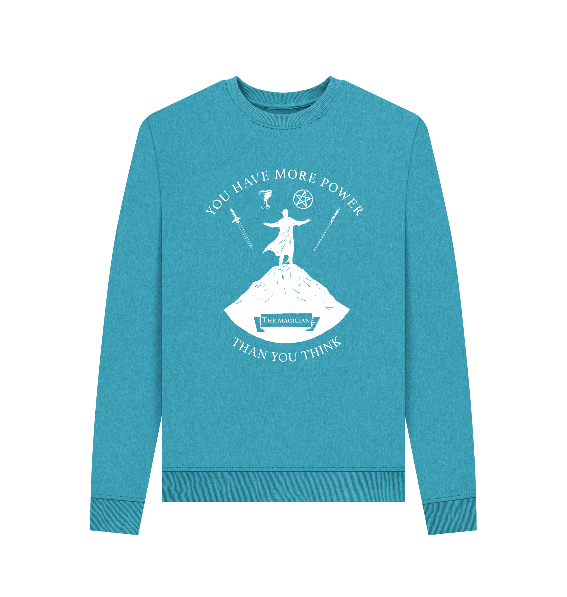 Ocean Blue Recycled Printed Sweater Front