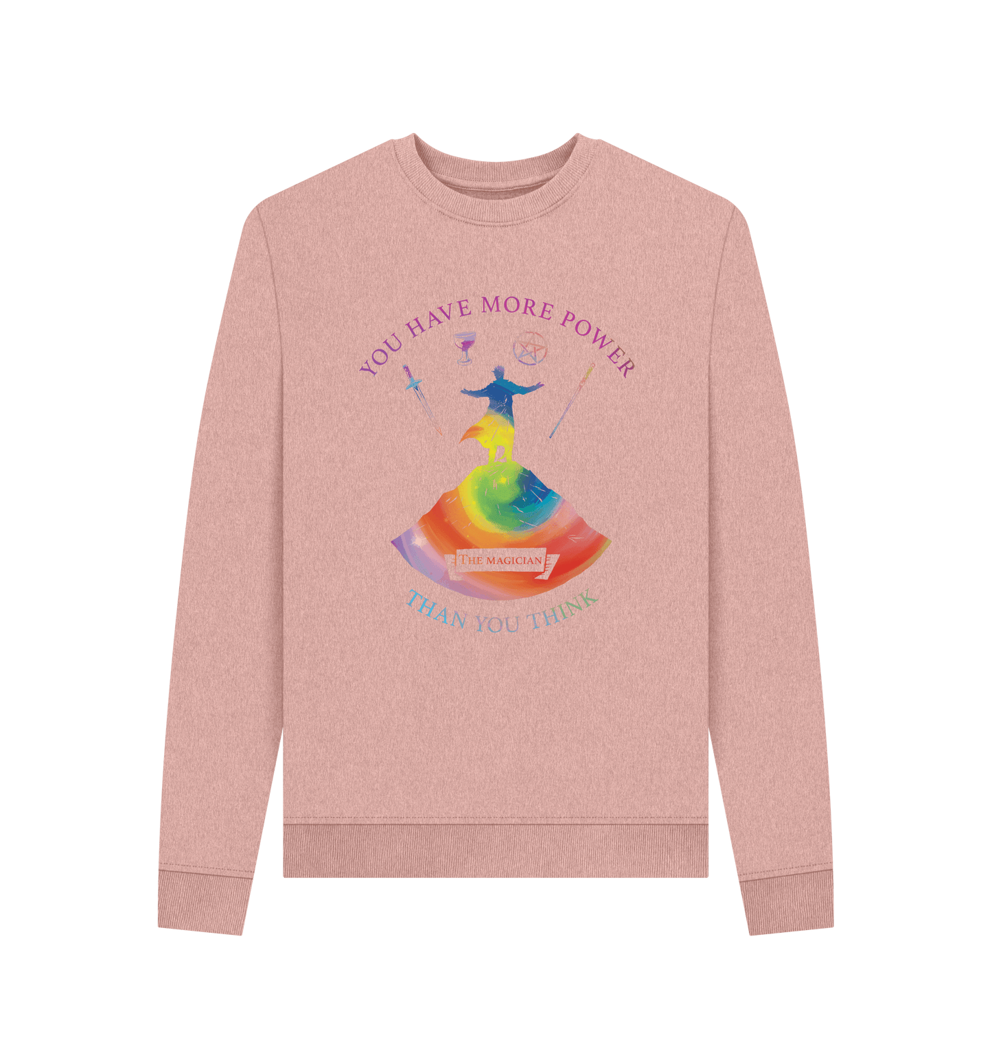 Sunset Pink Recycled Printed Sweater Front