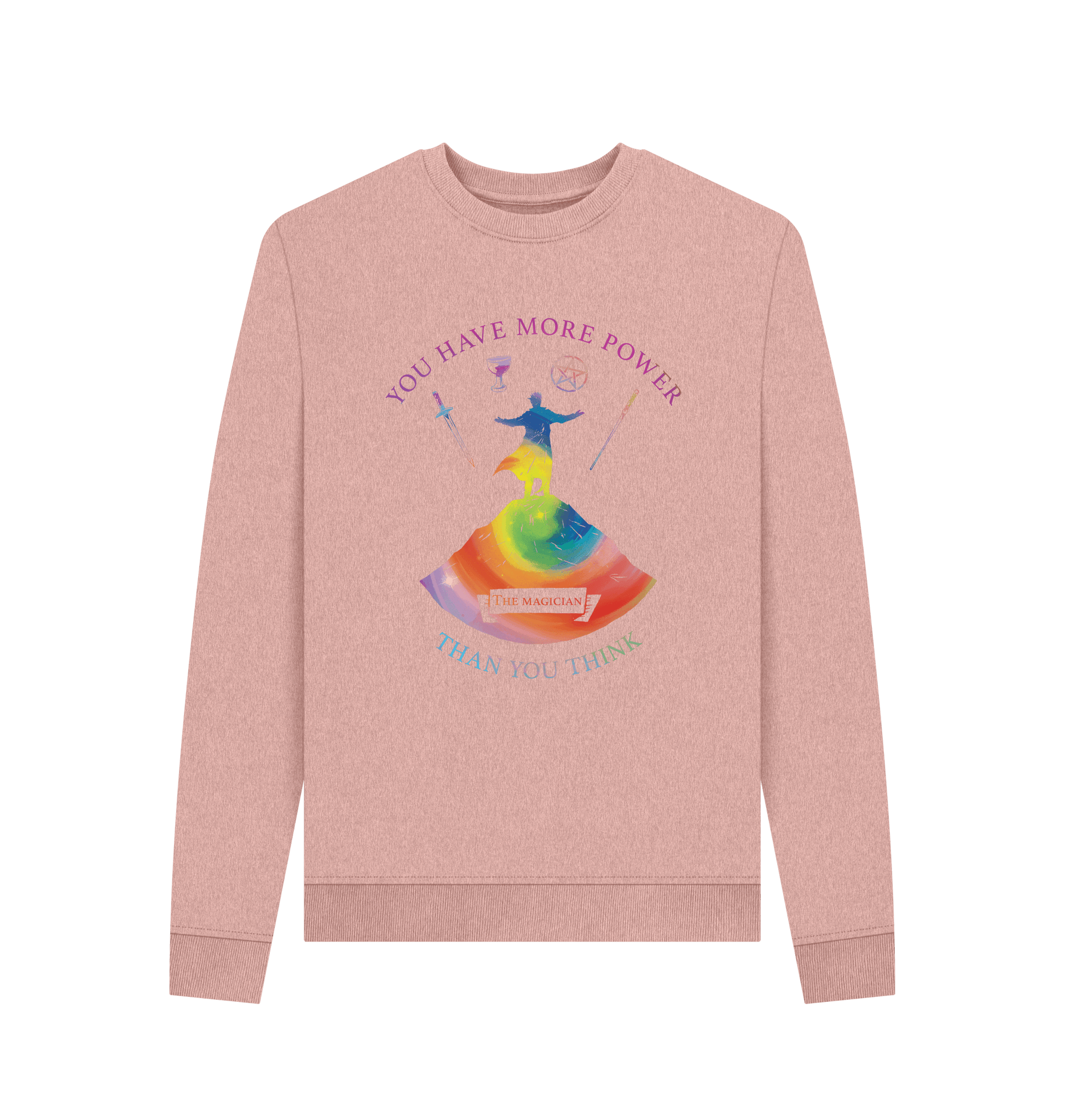 Sunset Pink Recycled Printed Sweater Front