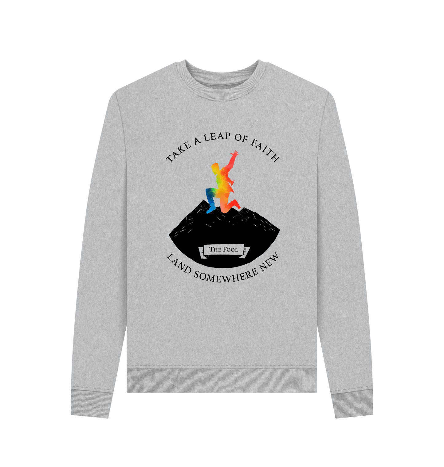 Grey Recycled Printed Sweater Front