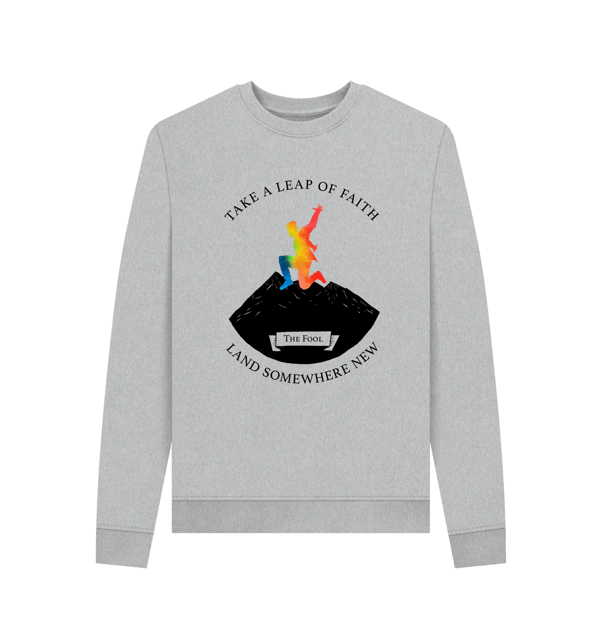 Grey Recycled Printed Sweater Front