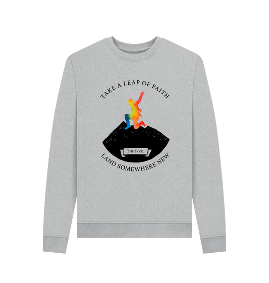 Grey Recycled Printed Sweater Front