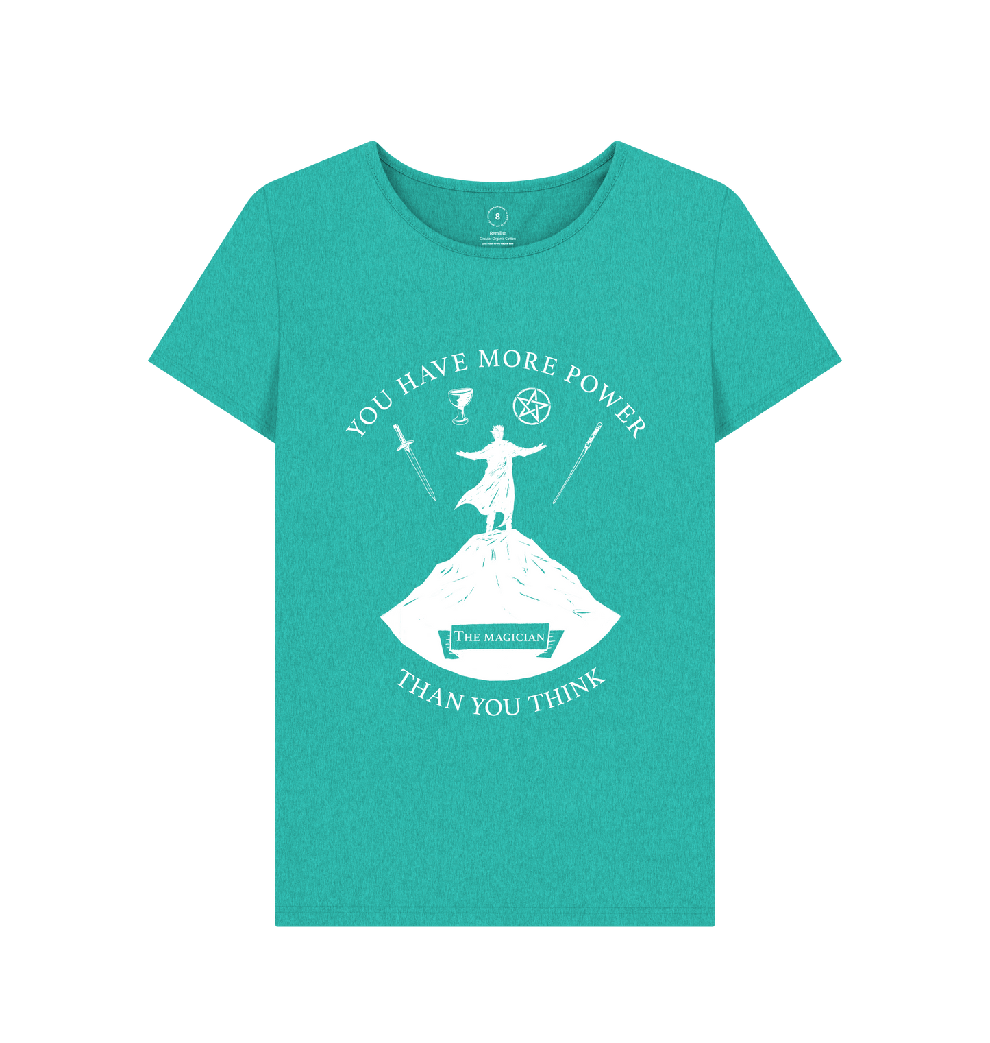 Seagrass Green Recycled Printed T-Shirt Front