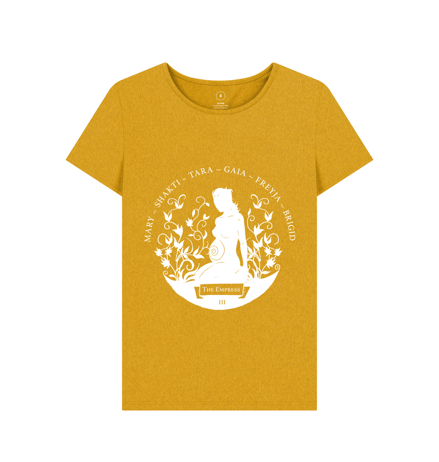 Sunflower Yellow Recycled Printed T-Shirt Front
