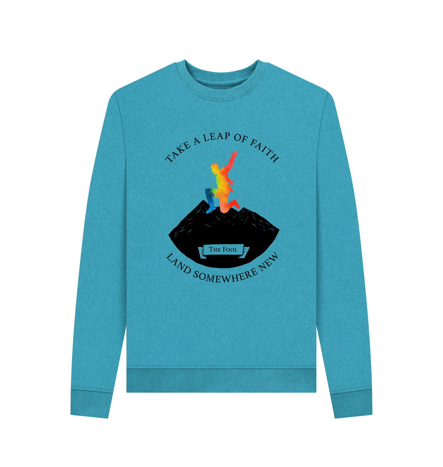 Ocean Blue Recycled Printed Sweater Front