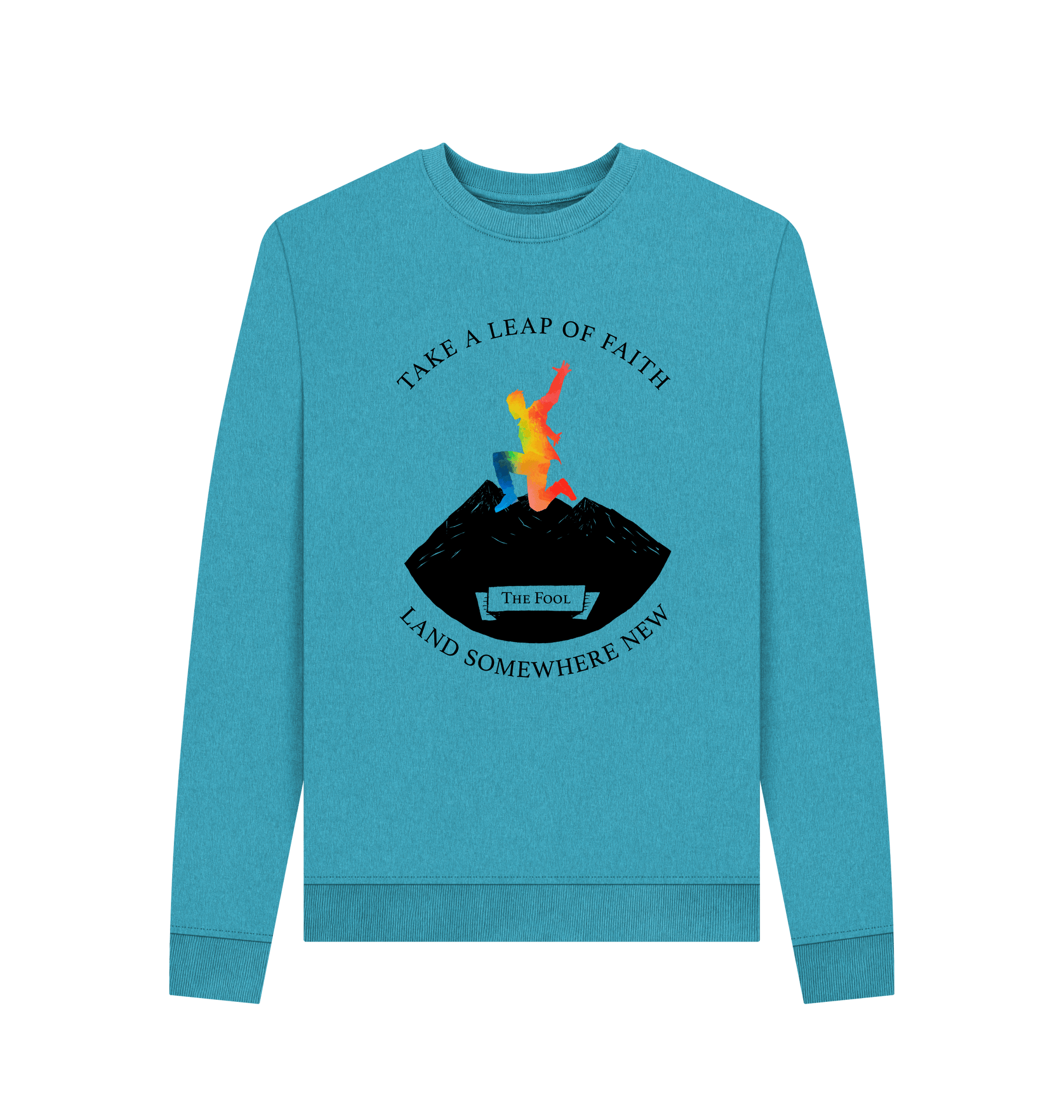 Ocean Blue Recycled Printed Sweater Front