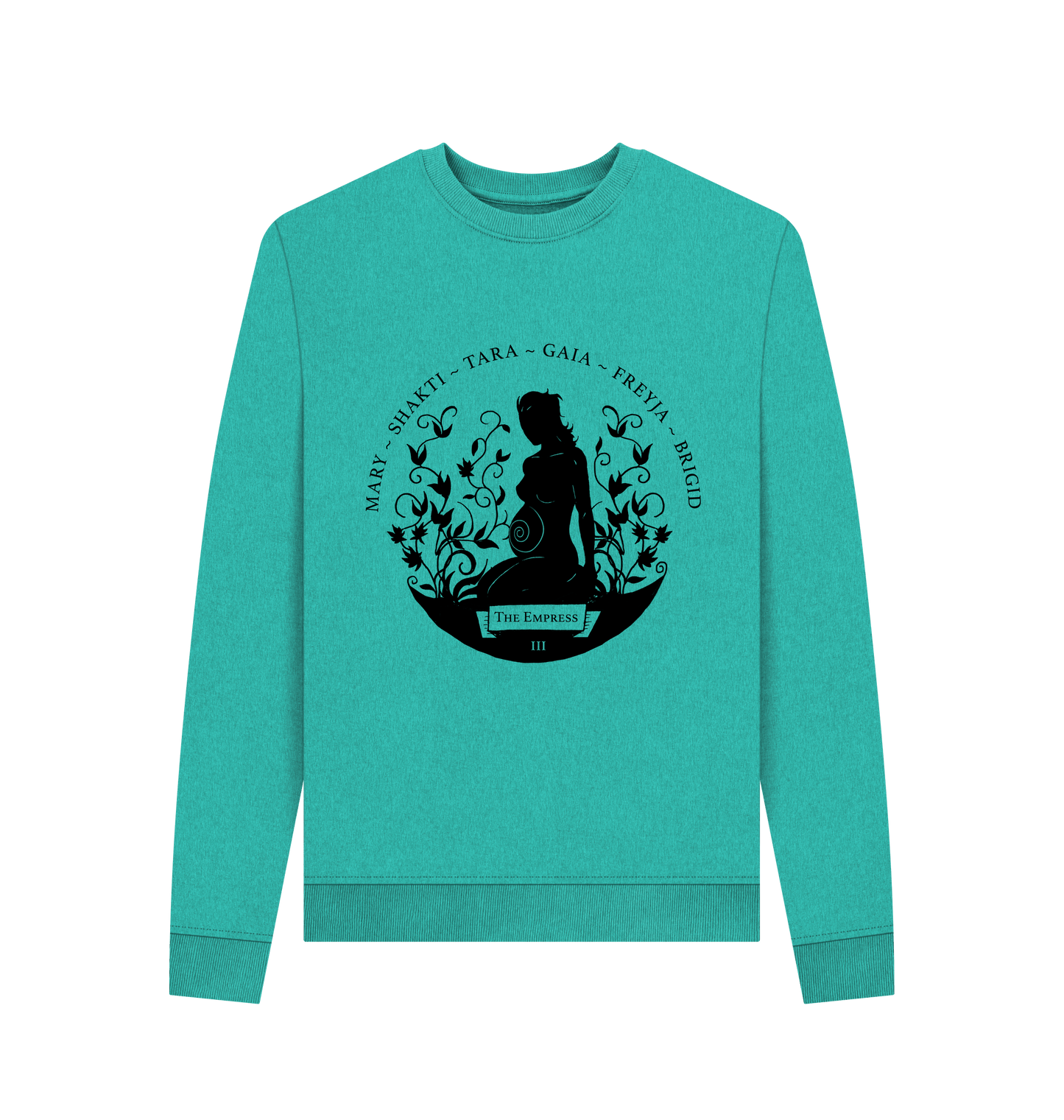 Seagrass Green Recycled Printed Sweater Front
