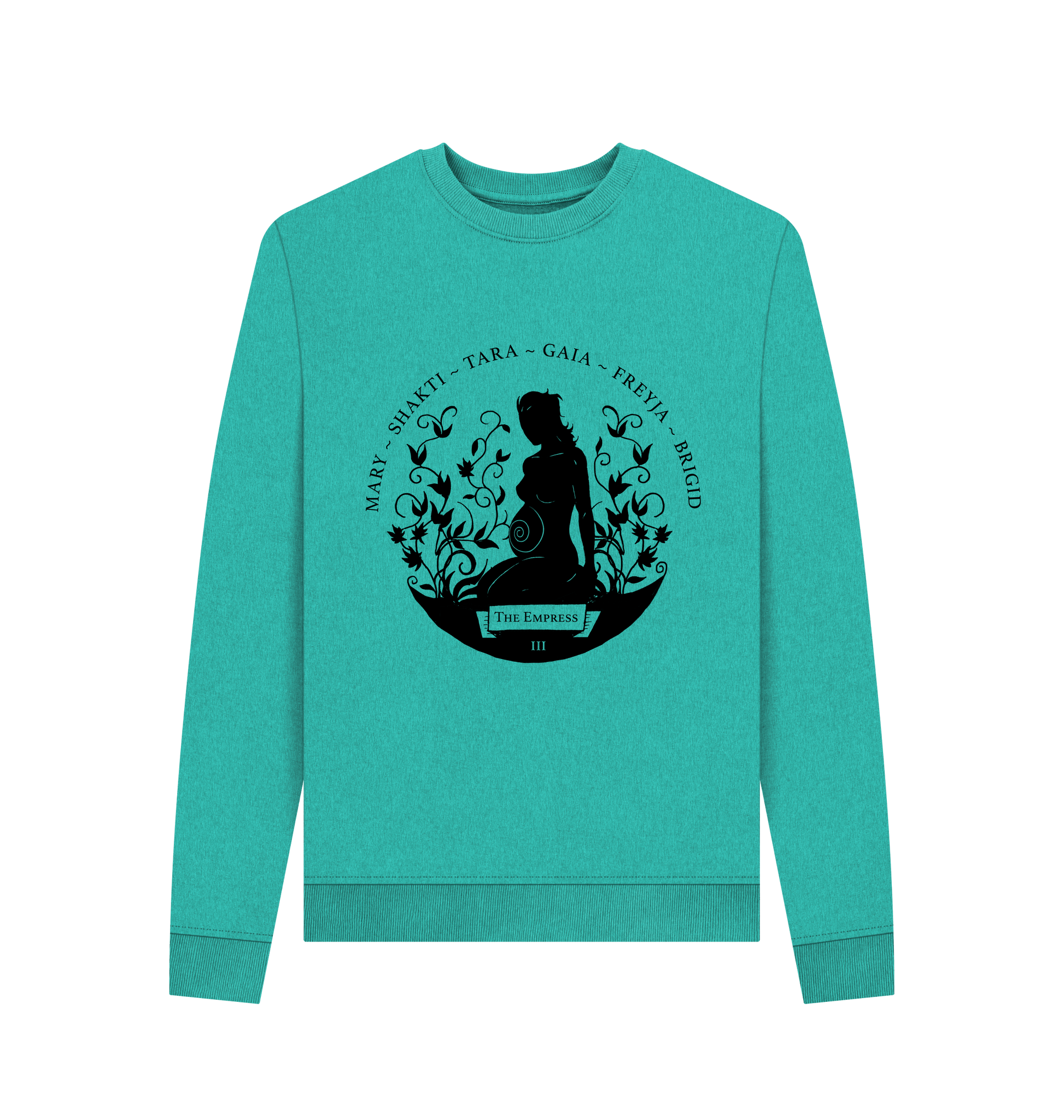 Seagrass Green Recycled Printed Sweater Front