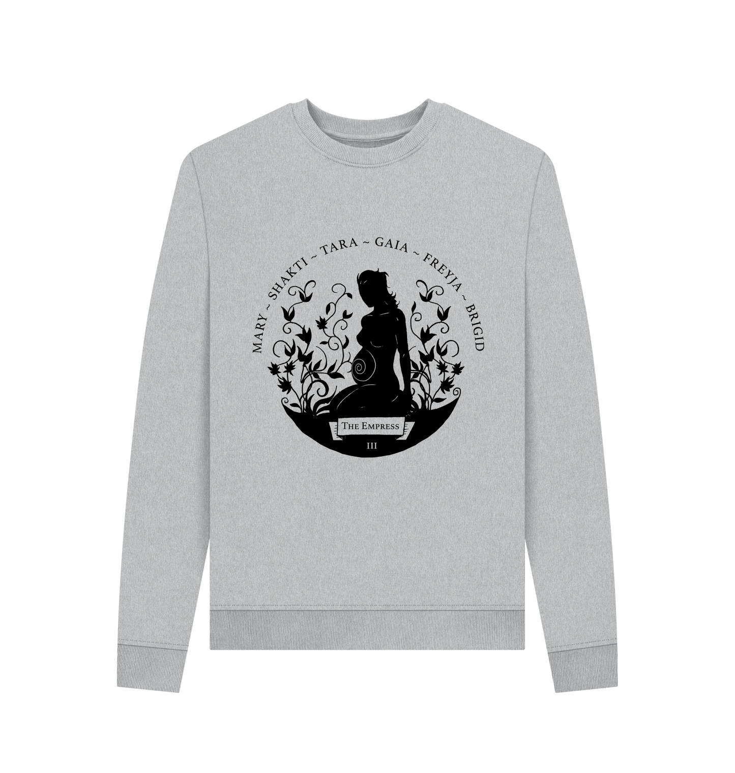 Grey Recycled Printed Sweater Front