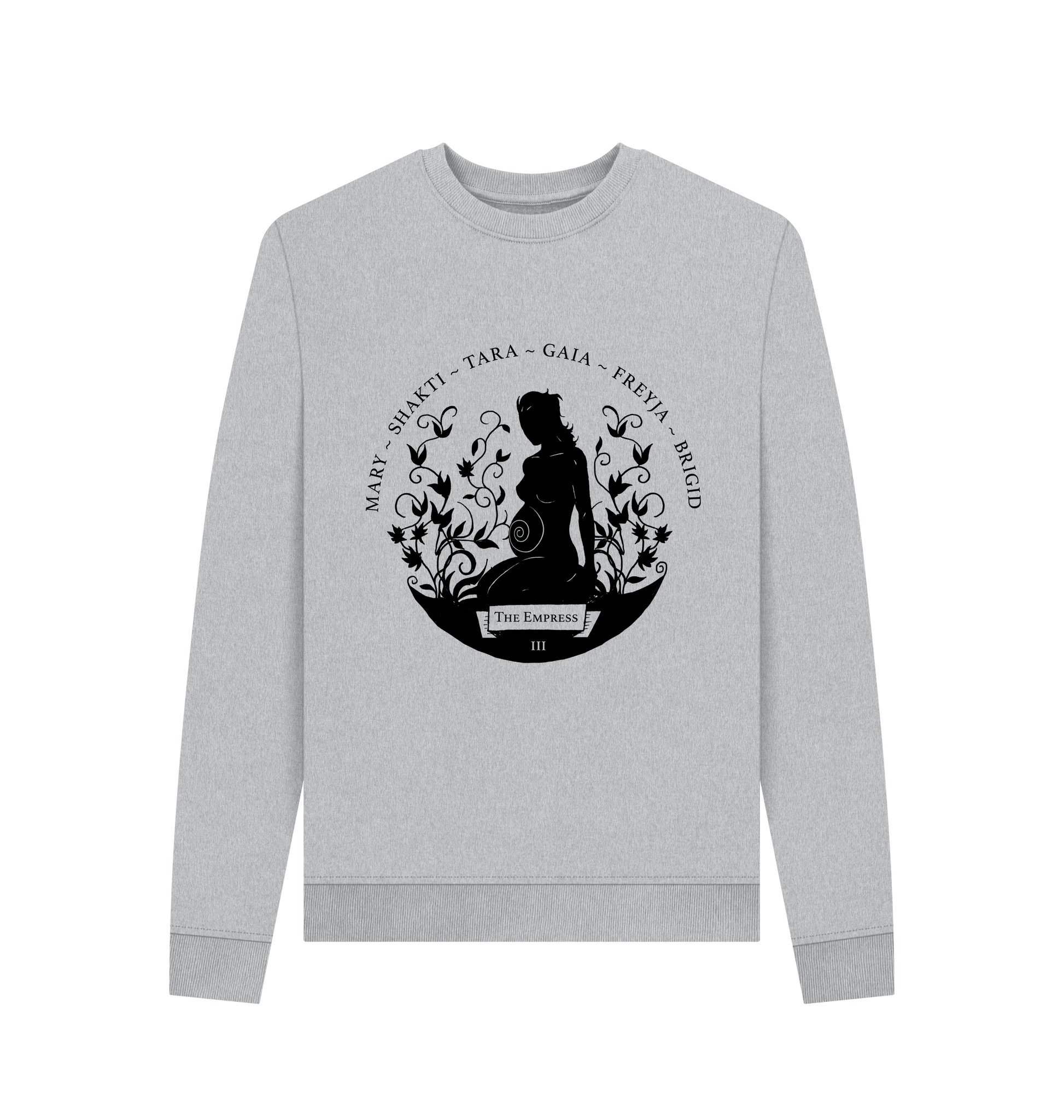 Grey Recycled Printed Sweater Front