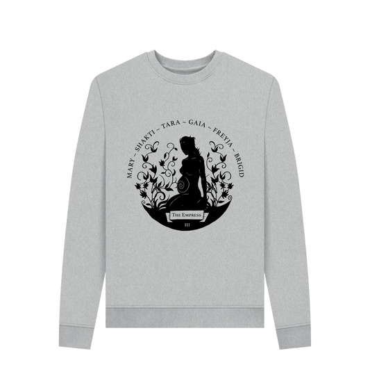 Grey Recycled Printed Sweater Front
