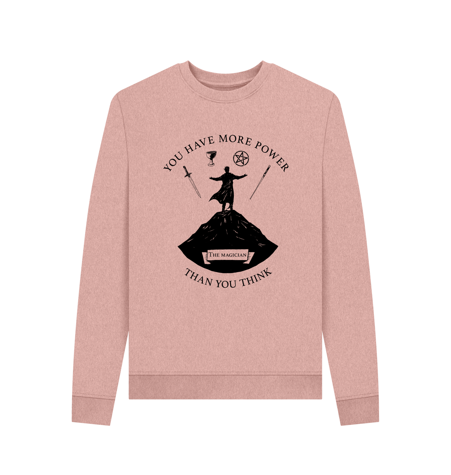 Sunset Pink Recycled Printed Sweater Front