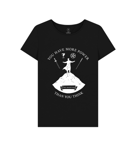 Black Recycled Printed T-Shirt Front