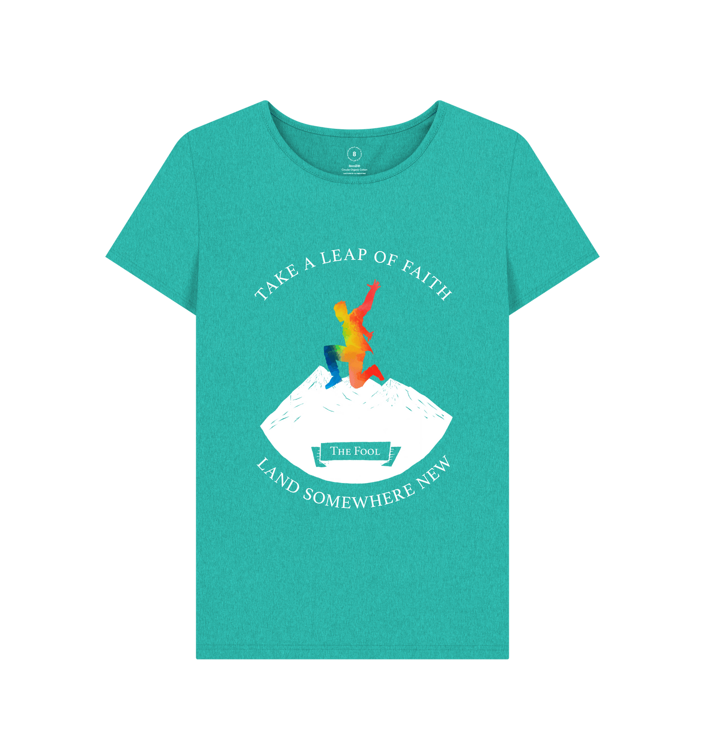 Seagrass Green Recycled Printed T-Shirt Front