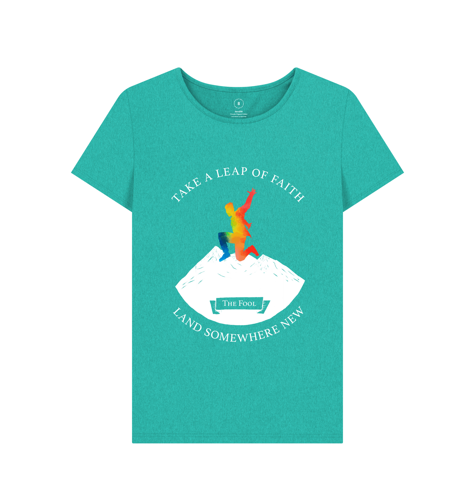 Seagrass Green Recycled Printed T-Shirt Front