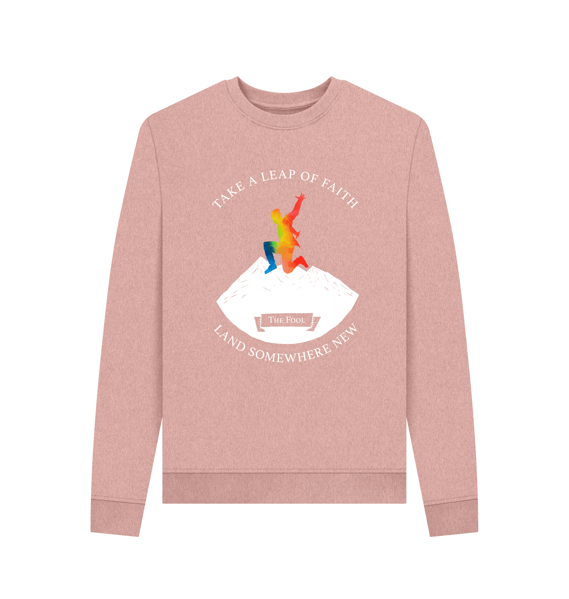Sunset Pink Recycled Printed Sweater Front