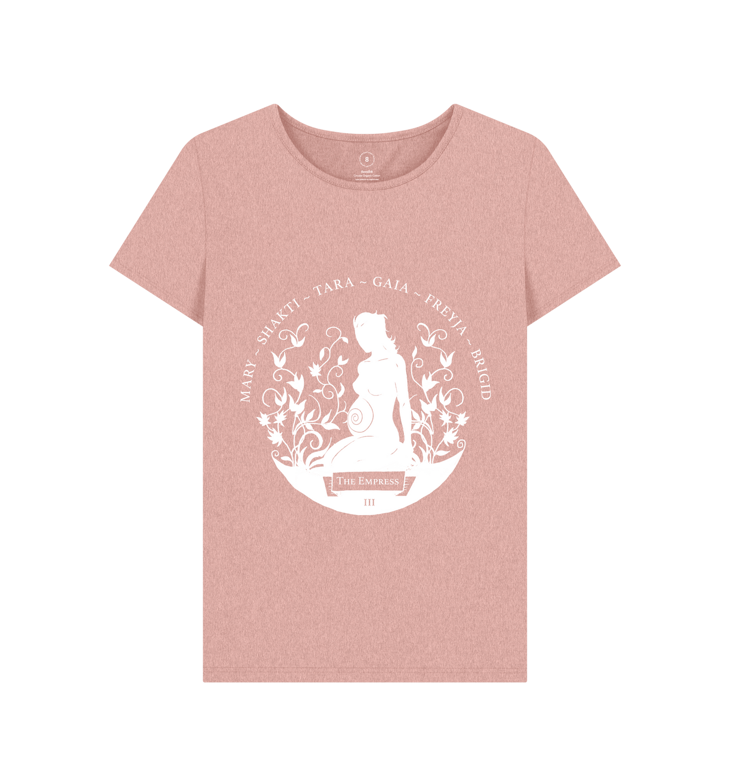 Sunset Pink Recycled Printed T-Shirt Front