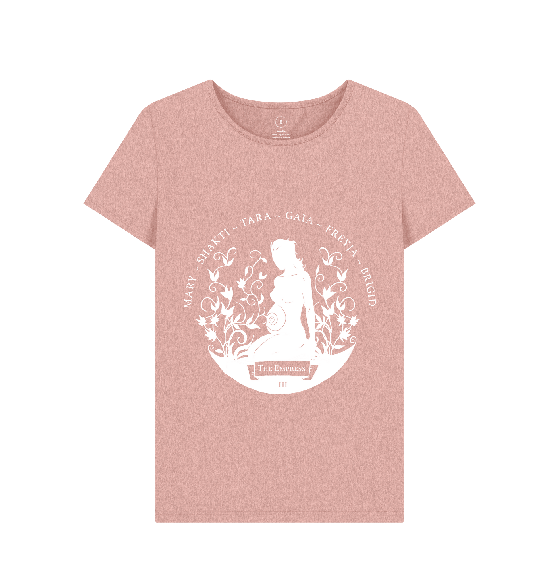 Sunset Pink Recycled Printed T-Shirt Front