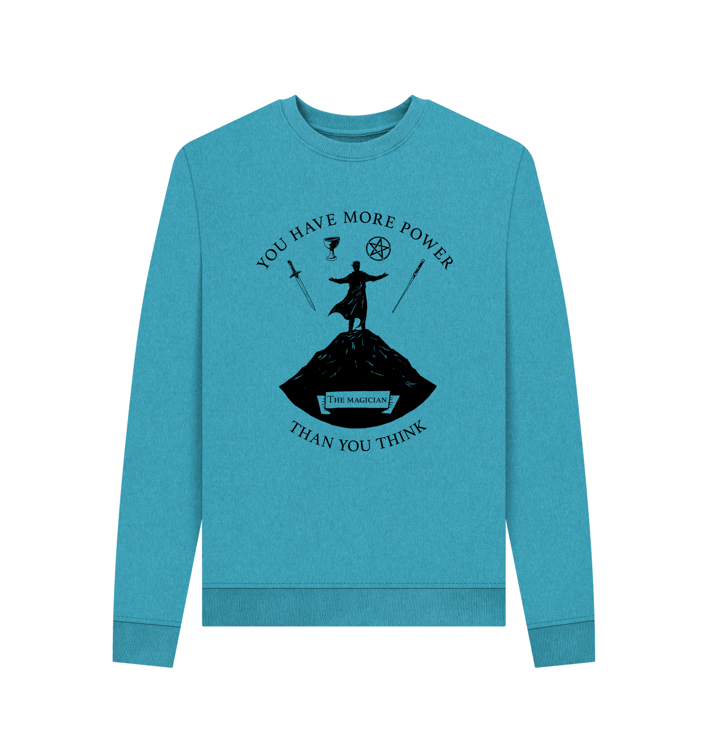 Ocean Blue Recycled Printed Sweater Front