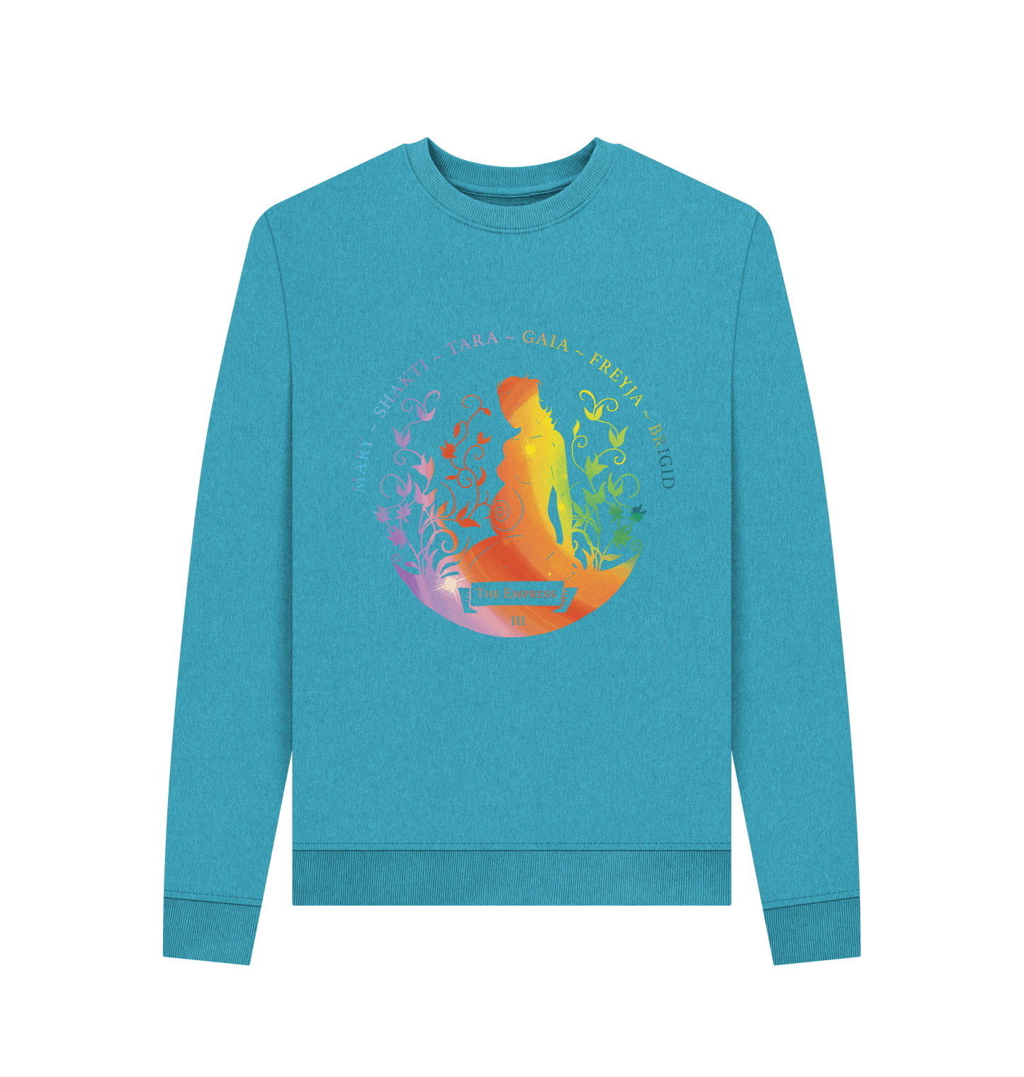 Ocean Blue Recycled Printed Sweater Front