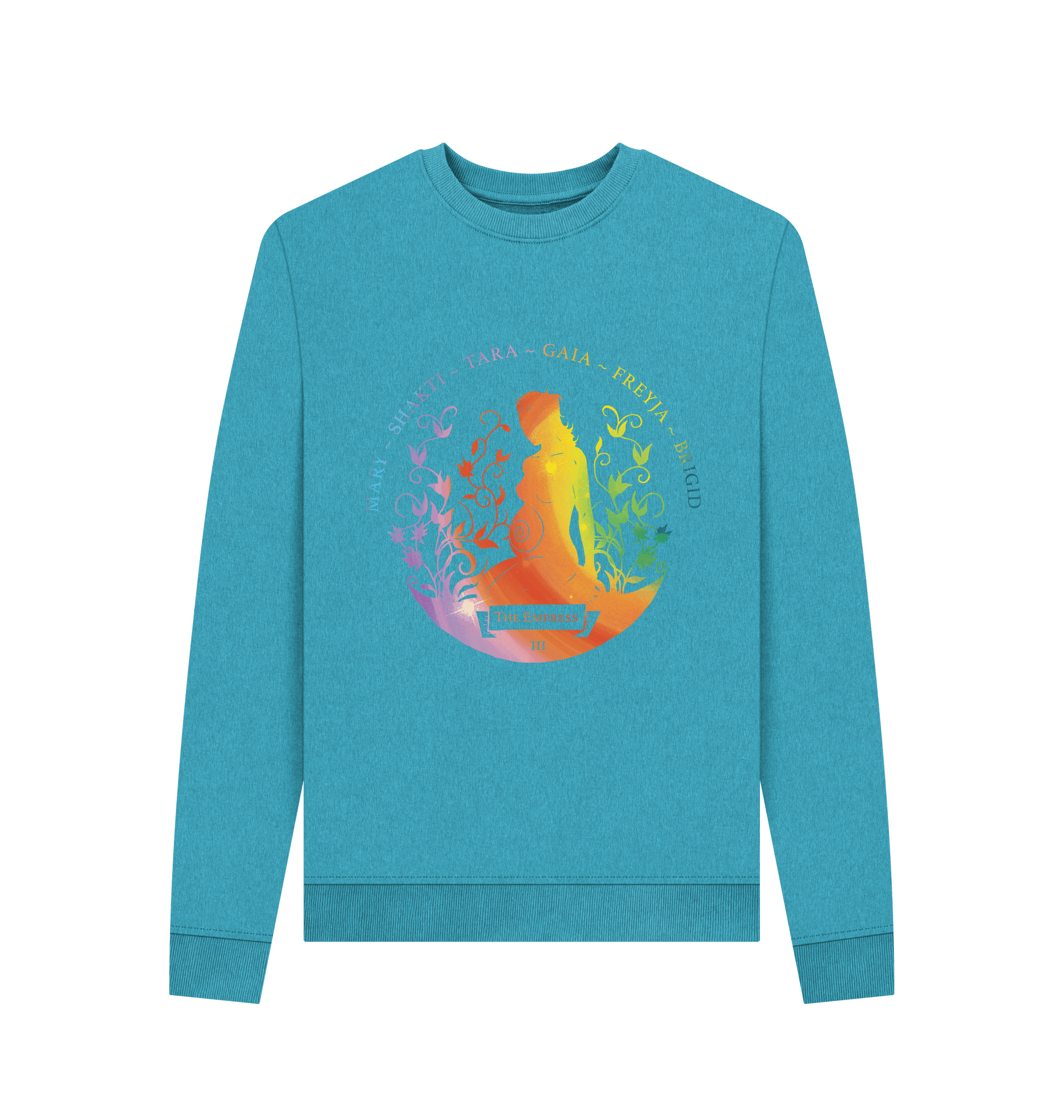 Ocean Blue Recycled Printed Sweater Front