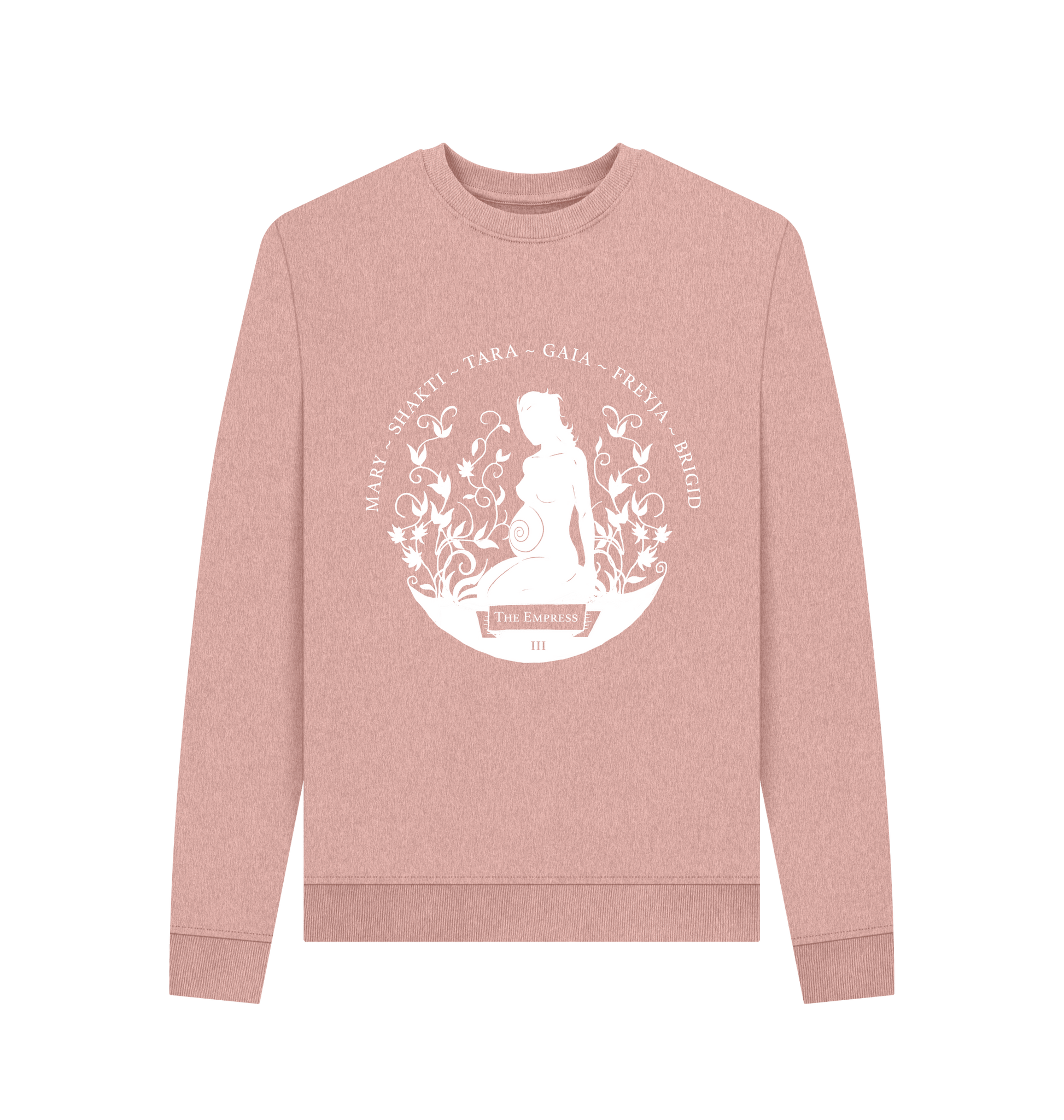 Sunset Pink Recycled Printed Sweater Front