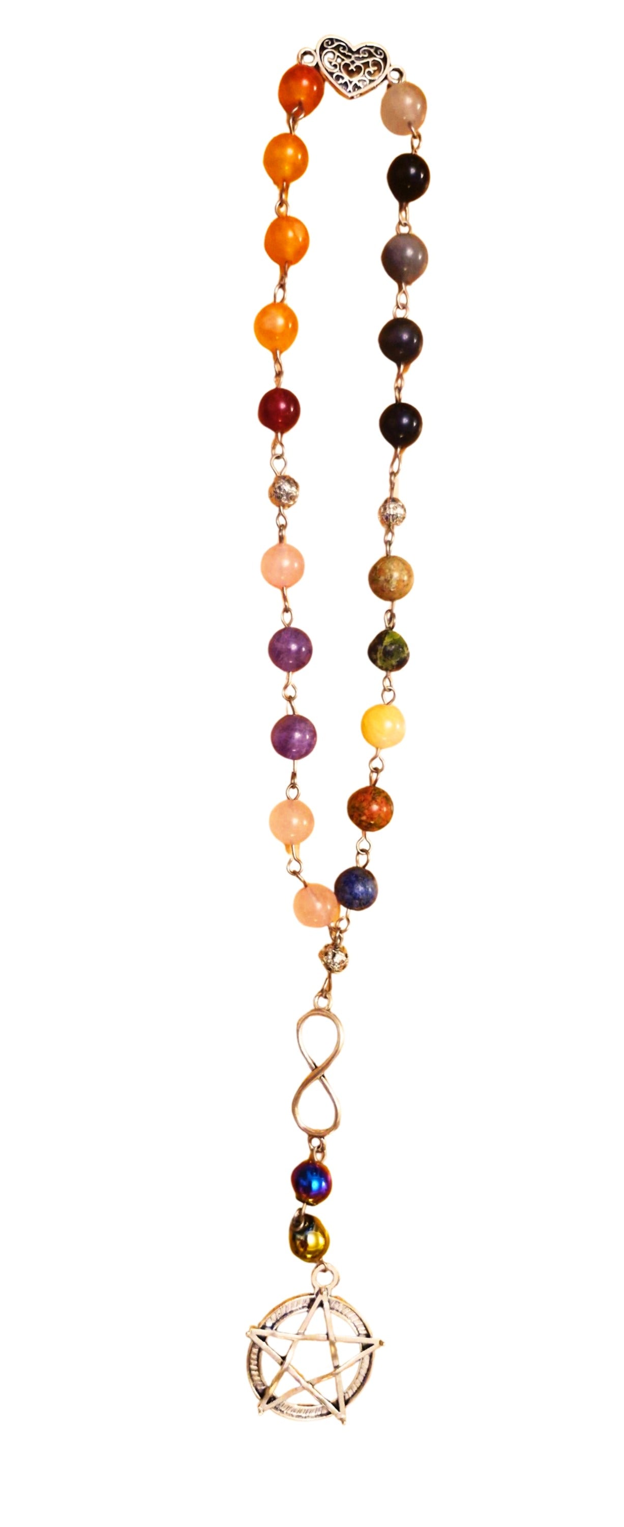 Tarot Major Arcana Mandala Beads – Handmade Gemstone Rosary