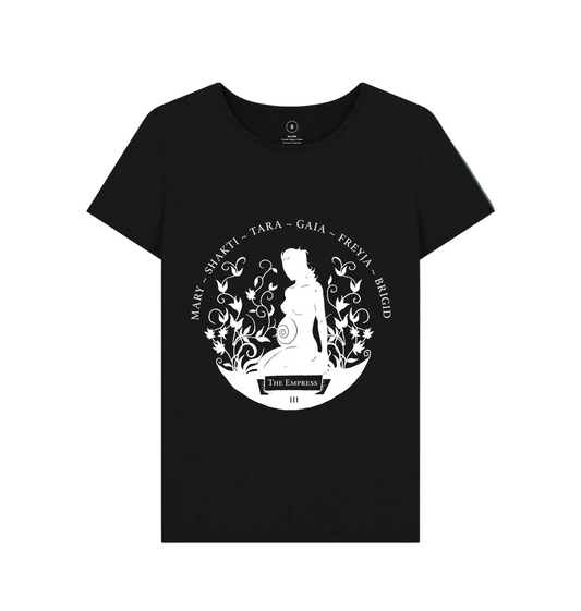 Black Recycled Printed T-Shirt Front