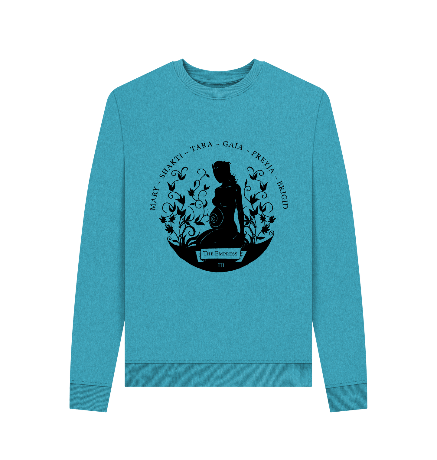 Ocean Blue Recycled Printed Sweater Front