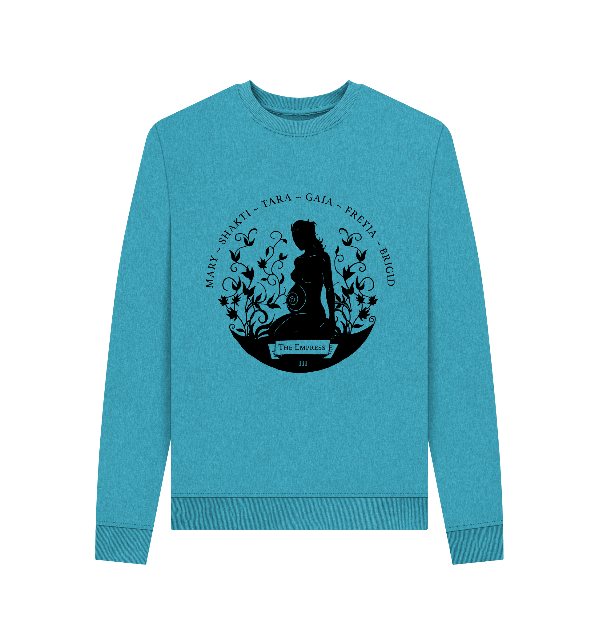 Ocean Blue Recycled Printed Sweater Front