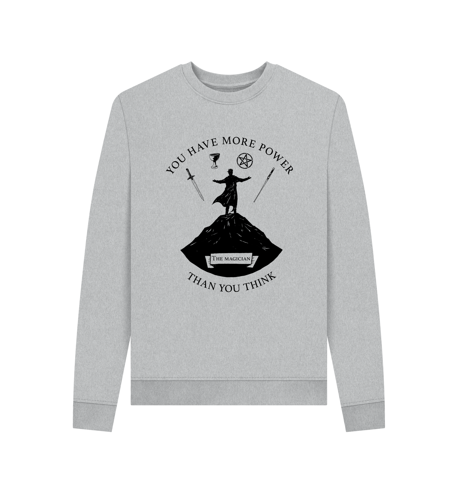 Grey Recycled Printed Sweater Front