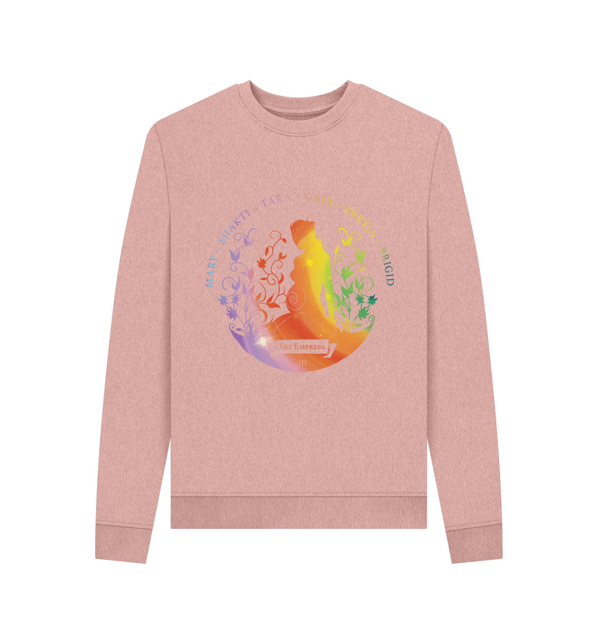 Sunset Pink Recycled Printed Sweater Front