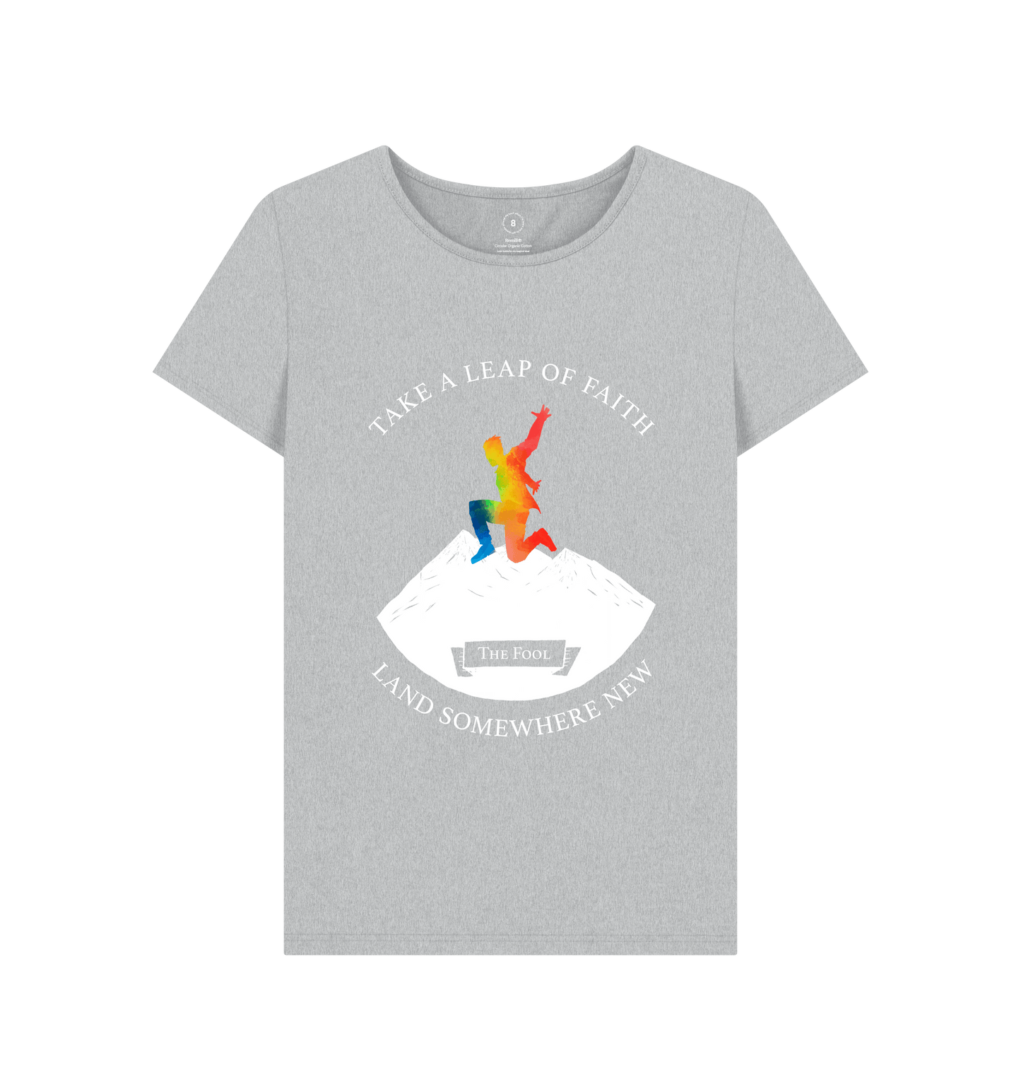 Grey Recycled Printed T-Shirt Front